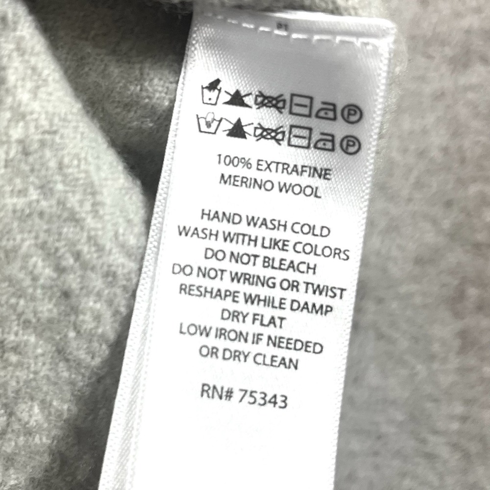 Christian Lacroix Merino Wool Polo Sweater Gray Knit Long‎ Sleeve Large - Picture 6 of 8